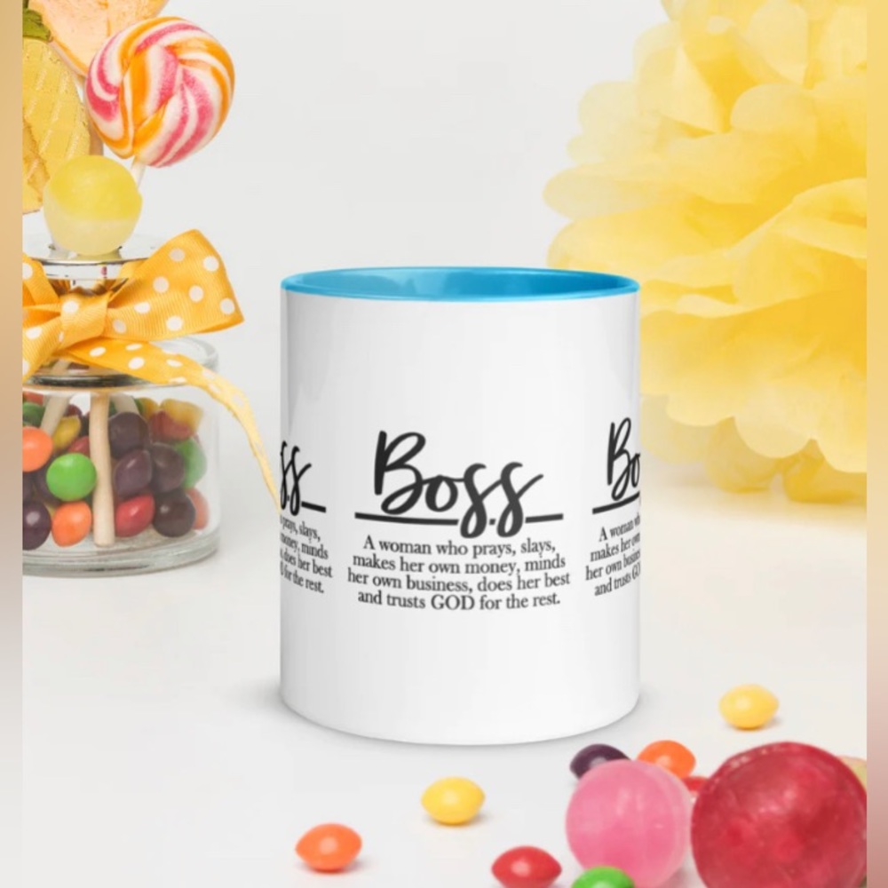 Boss,  Blue Custom Graphic Drinkware "BOSS" Mug